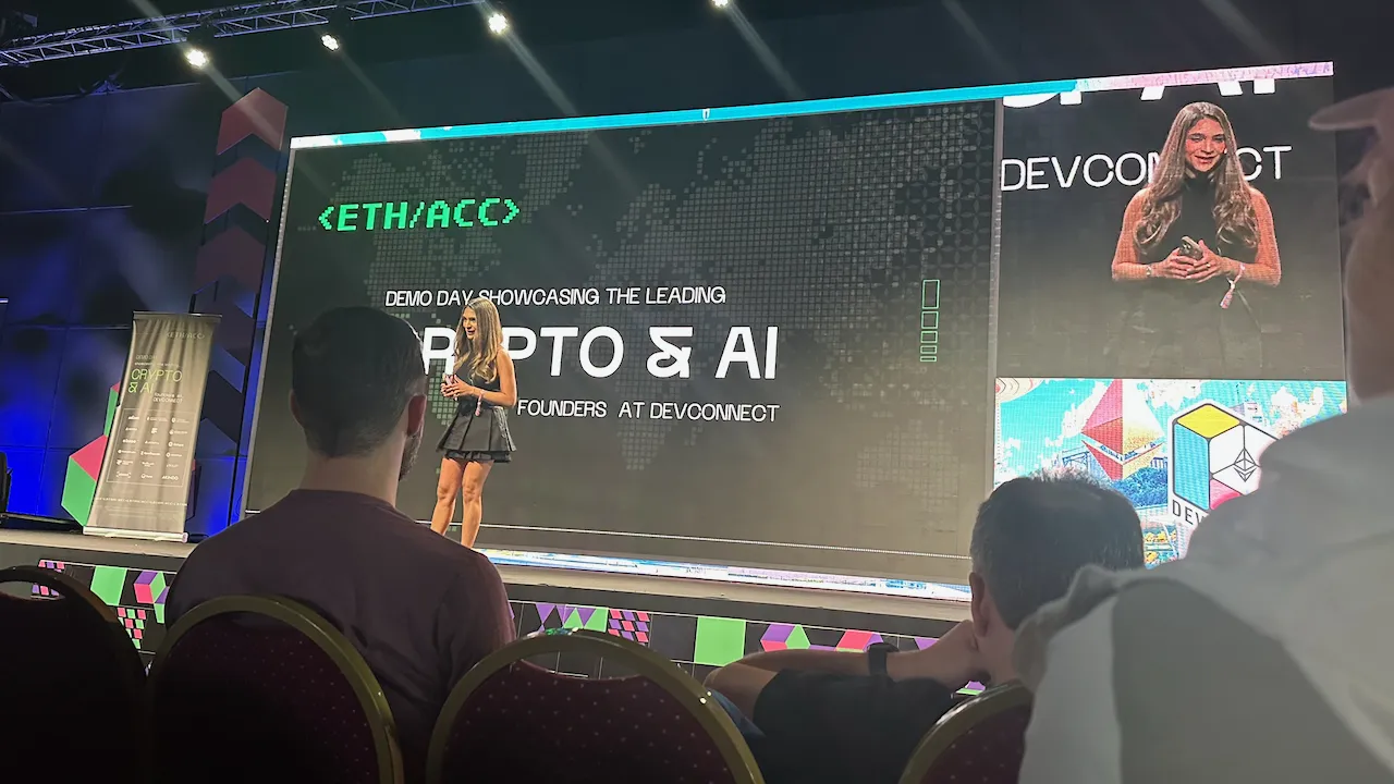 ETH/ACC demo day opening: "Demo day showcasing the leading Crypto & AI founders at Devconnect"