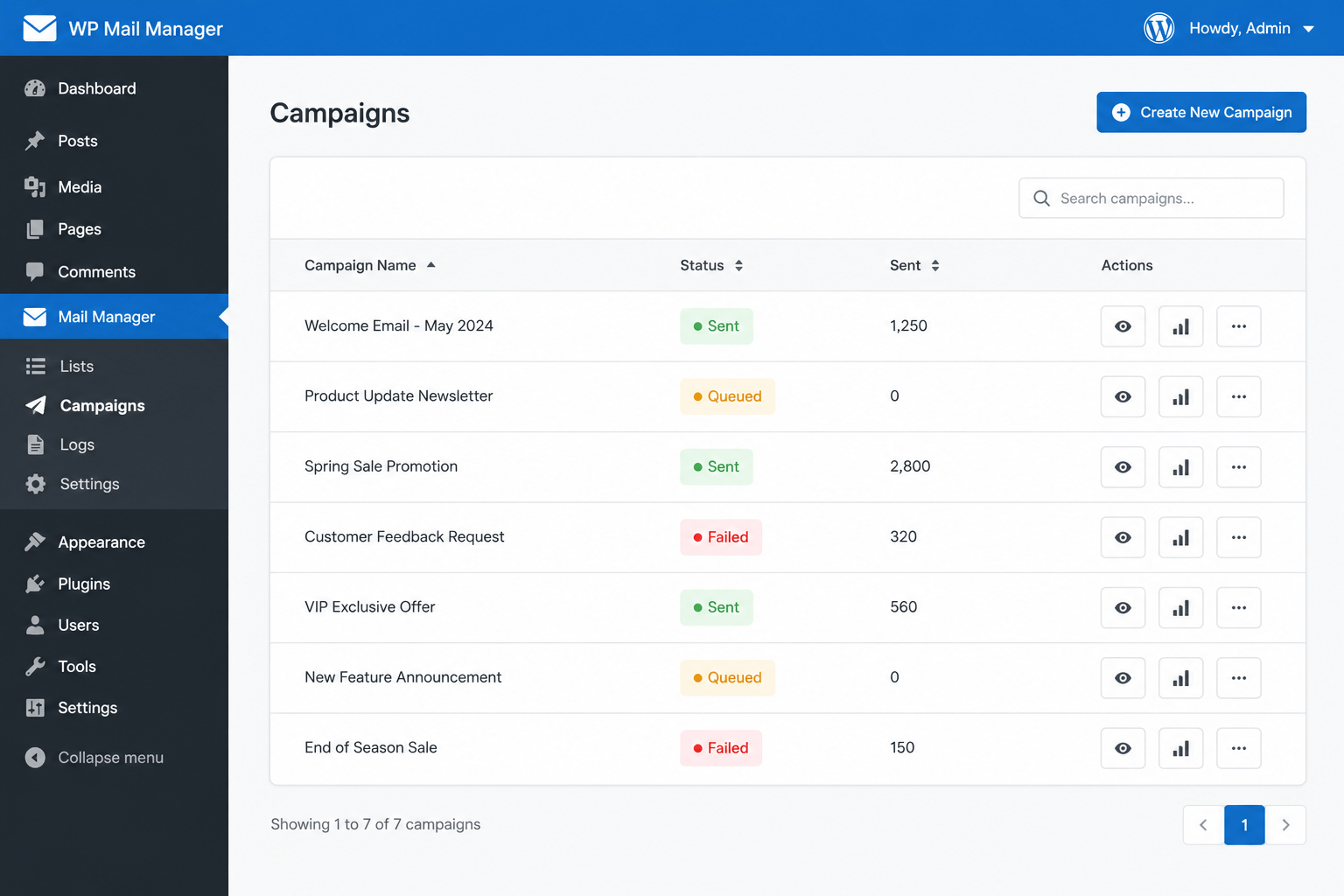 WP Mail Manager